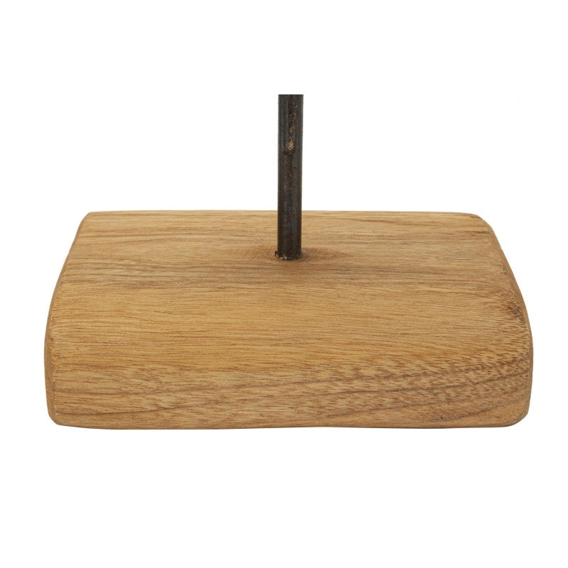 Scultura Dorat In Teak Riciclato cm 28x10x38 (pezzi Unici - Non Ripiani In Serie)