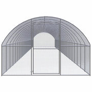 Pollaio per Esterni 3x24x2 m in Acciaio Zincato 3095471