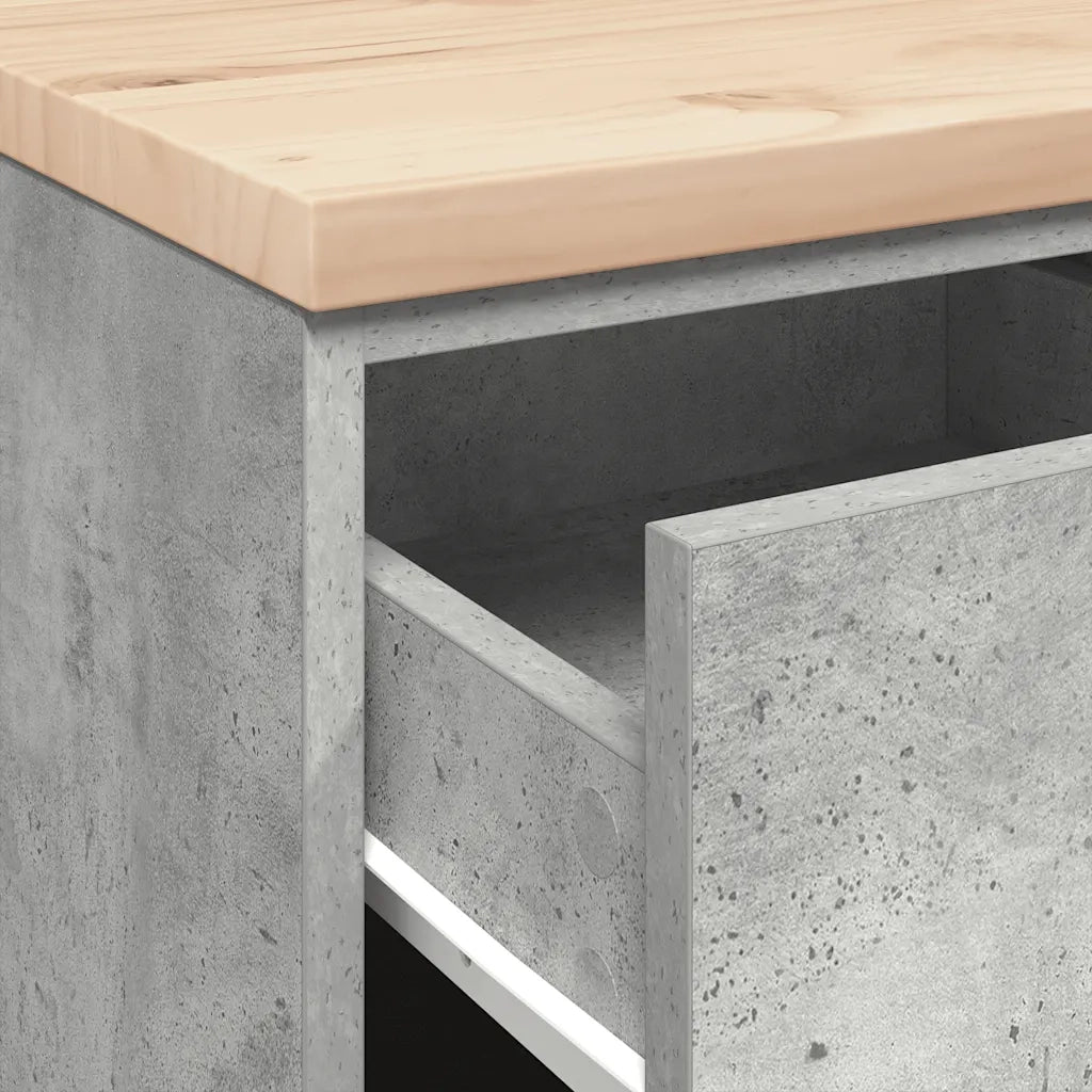vidaXL Armadietto da Garage Grigio cemento 40x51x85 cm