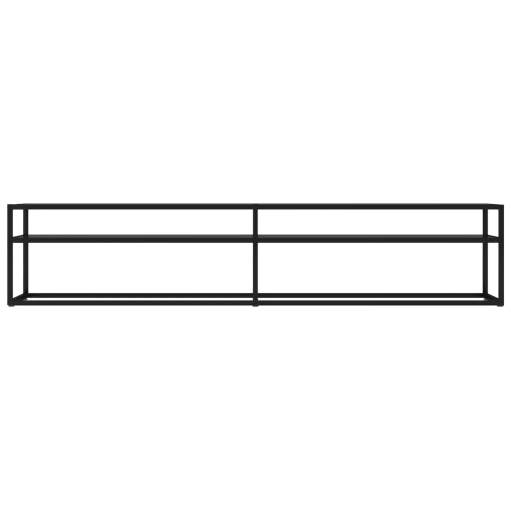 Mobile TV multimediale scaffale TV mobile TV sala da pranzo soggiorno camera da letto 200 x 40 x 40,5 cm vetro temperato nero 02_0026108