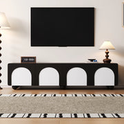 Mobile TV con Cassetti e Ante ¨C MINIMAL ¨C Nero/Bianco 180x38x45 cm