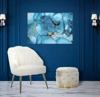 Stampa Dipinta Blu Rey cm 80X3X120