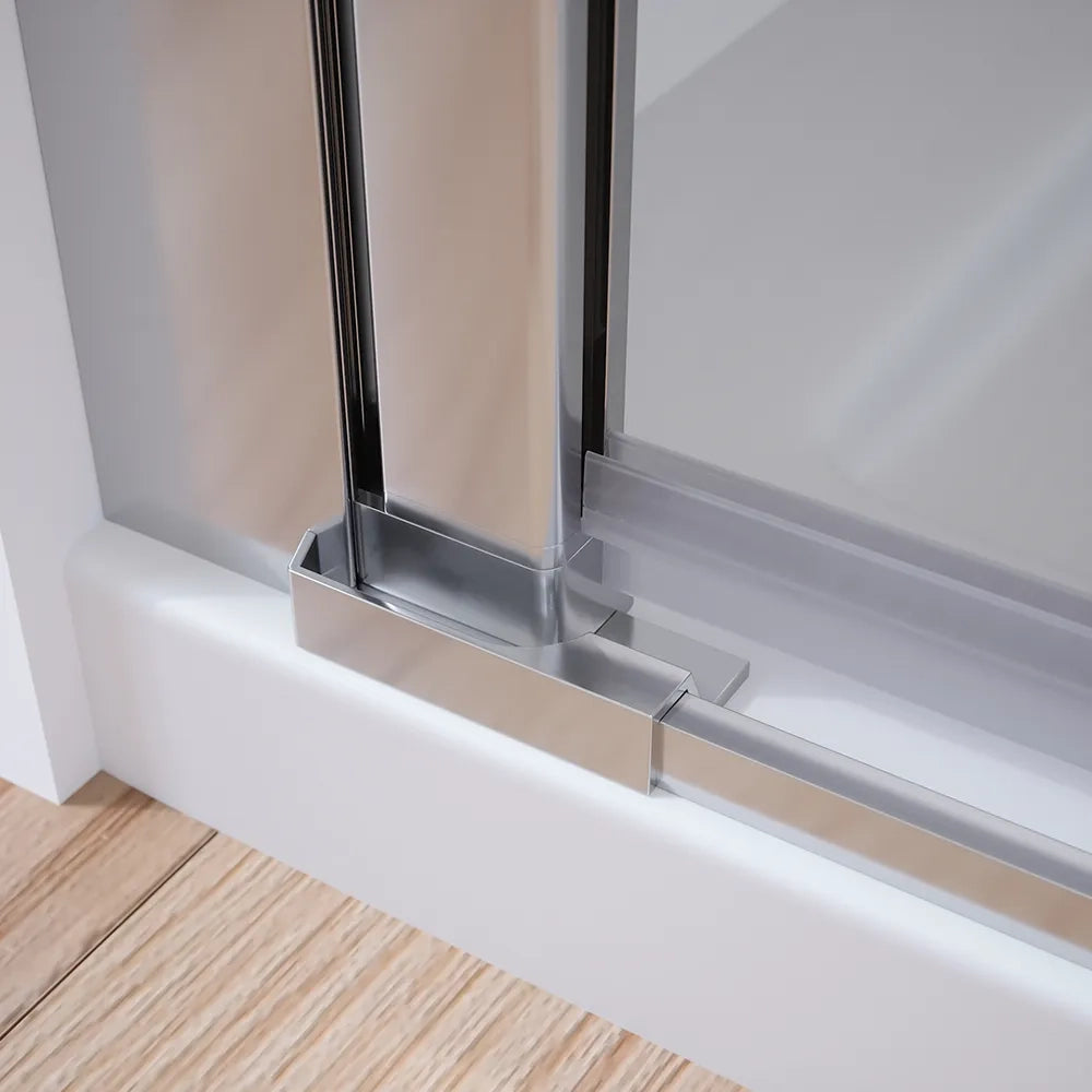 Porta doccia 90cm apertura a battente con profili cromati e vetro da 8mm trasparente h195 | Fiji