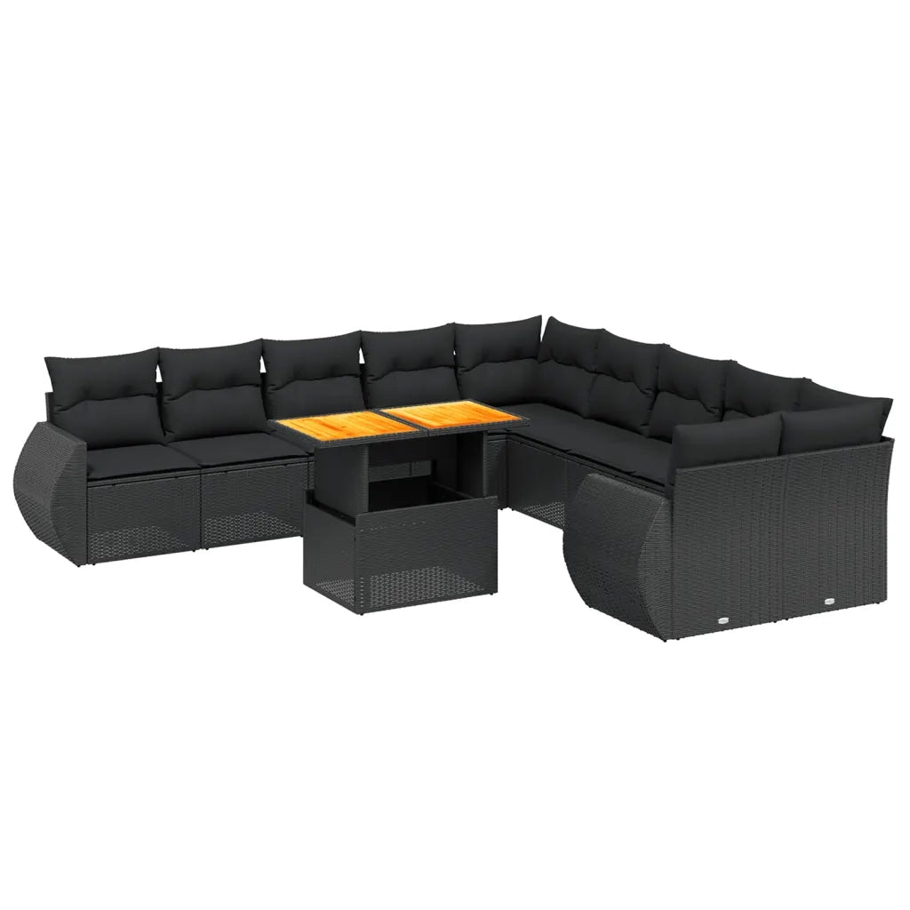 Set Divani da Giardino 11 pz con Cuscini in Polyrattan Nerocod mxl 112583