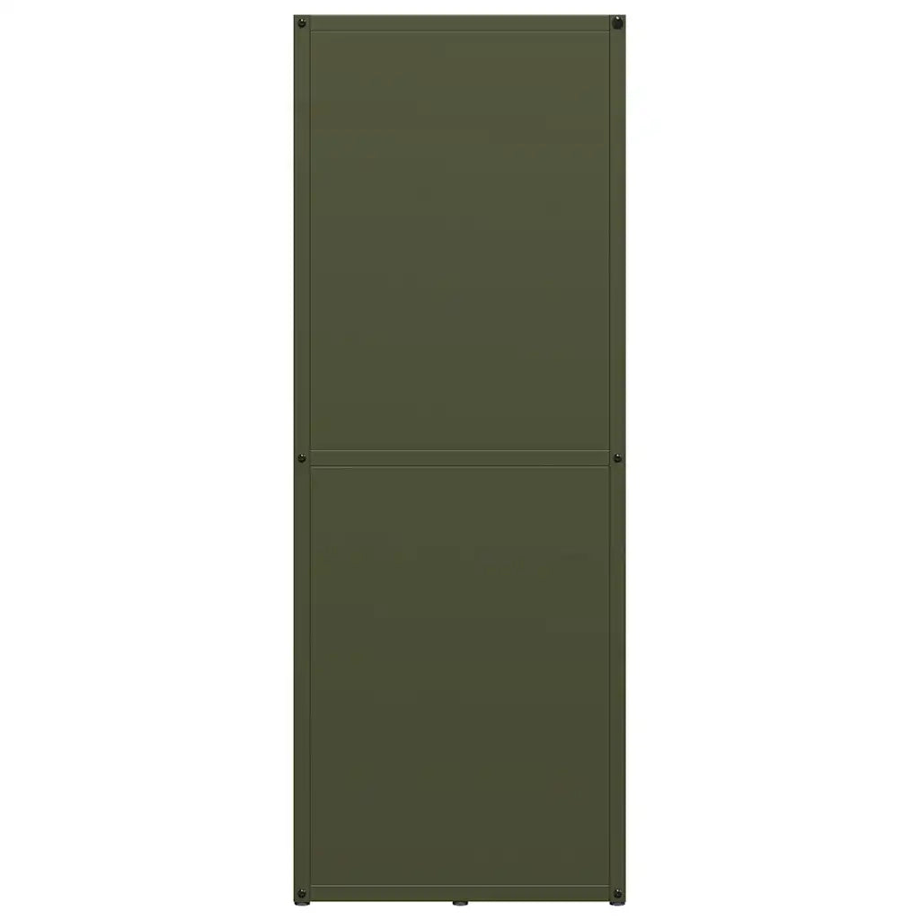 Rastrelliera per Legna da Ardere Verde Oliva 40x30x80 cm 864190