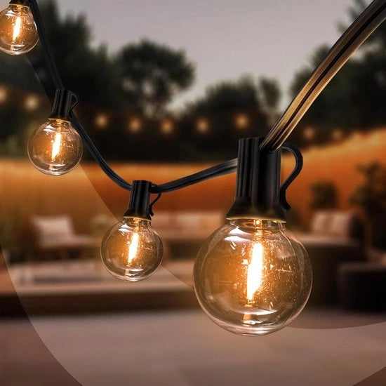 Cavo di illuminazione 85 m 10 x E12 LED impermeabile IP44 3 W 2700 K per esterni luce di rete
