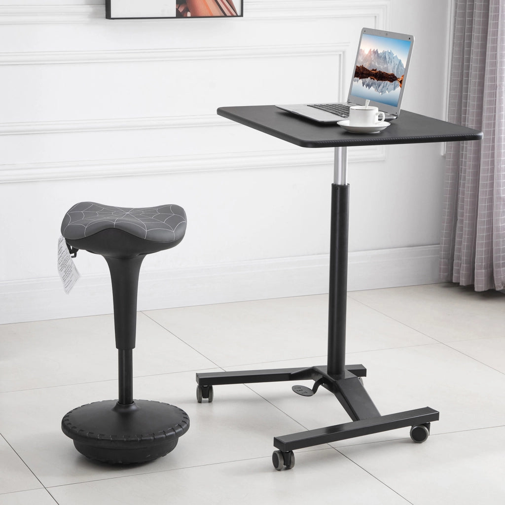Sgabello da ufficio ergonomico, girevole e regolabile in altezza ¨C zephmum ¨C Grigio, 65.5-83.5 cm