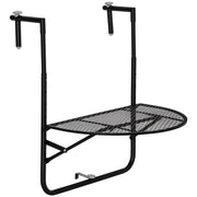 Tavolino Pieghevole Regolabile in Metallo ¨C zephmum ¨C Nero 60x60x57-72cm
