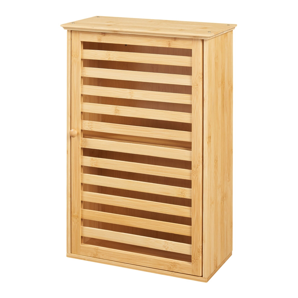 Armadietto da Parete per Bagno Järfälla 55x37x16 cm Bambù Naturale [en.casa]