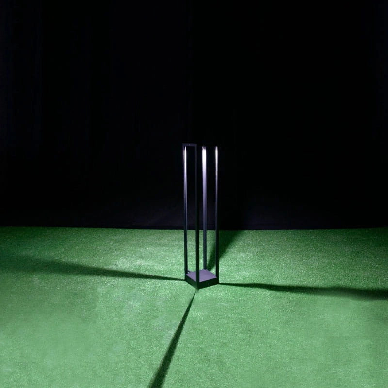 Paletto da giardino 60cm quadrato LED 7W nero IP54 DPM