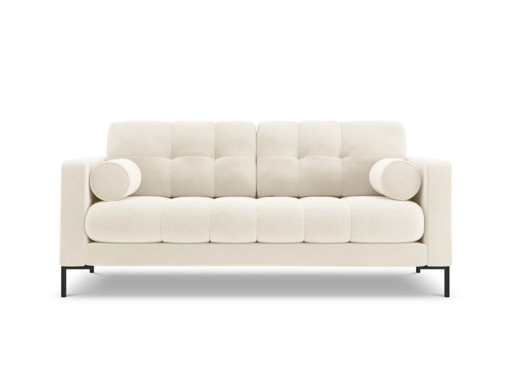 Cosmopolitan Design - Divano "Bali" 2 posti in velluto beige chiaro 