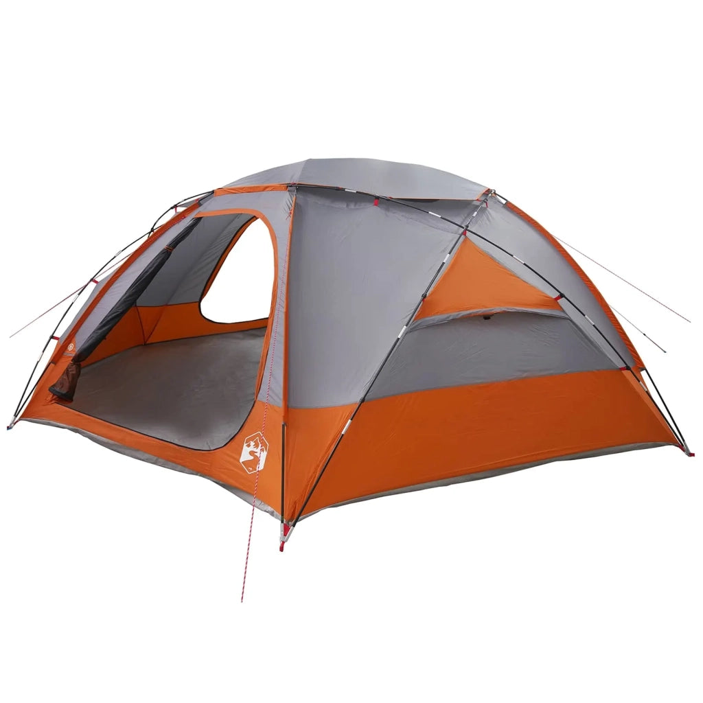 Tenda a cupola con tetto rimovibile-Tenda da campeggio Grigio e arancione 145834