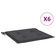Cuscini per Sedia 6 pz | Cuscini per sedie Antracite 50x50x4 cm in Tessuto Oxford