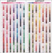 Accessori per pittura con diamanti ARTDOT, strumento per pittura con diamanti 5D con numero DMC 445, carta dei colori per pittura con diamanti, pietre per pittura con diamanti, carta dei colori.