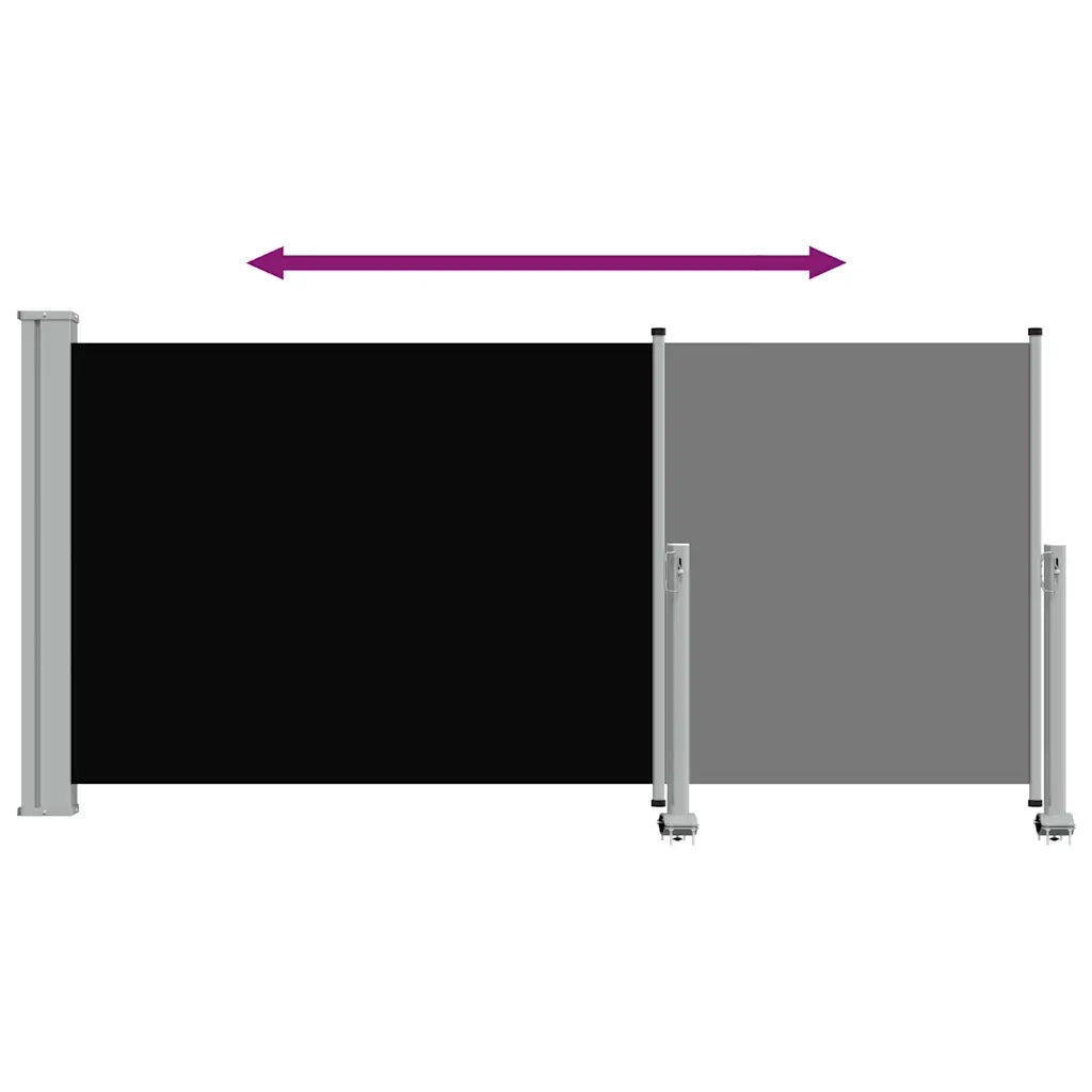 Tenda da Sole Laterale Retrattile 120 x 300 cm Nera cod mxl 54907