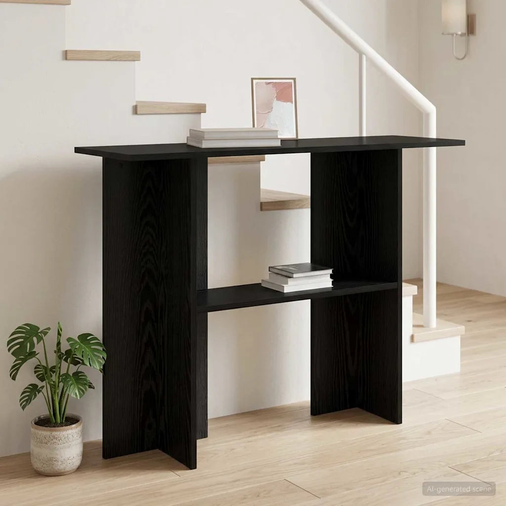 Tavolo consolle Rovere Nero 100 x 30 x 75 cm 8001176