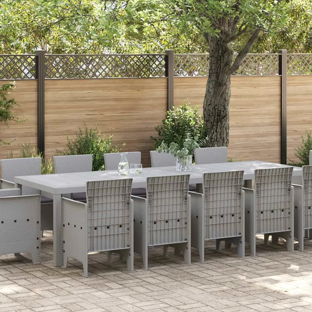 Set da Pranzo per Giardino Grigio chiaro e Antracite