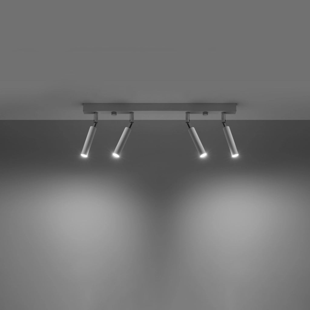 Plafoniera OPTIMA 4 faretti bianco/cromo Pure Lume PU.0905