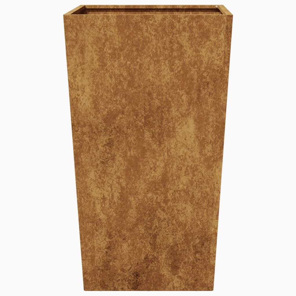 Fioriera rialzata per piante fiori giardino terrazze set da 2 45 x 45 x 75 cm acciaio Corten marrone 02_0038981