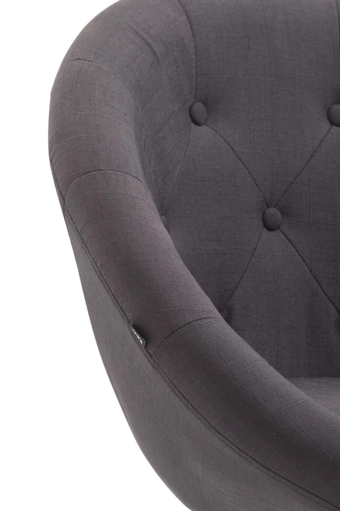 Sgabello da bar London V2 in tessuto grigio scuro,nero