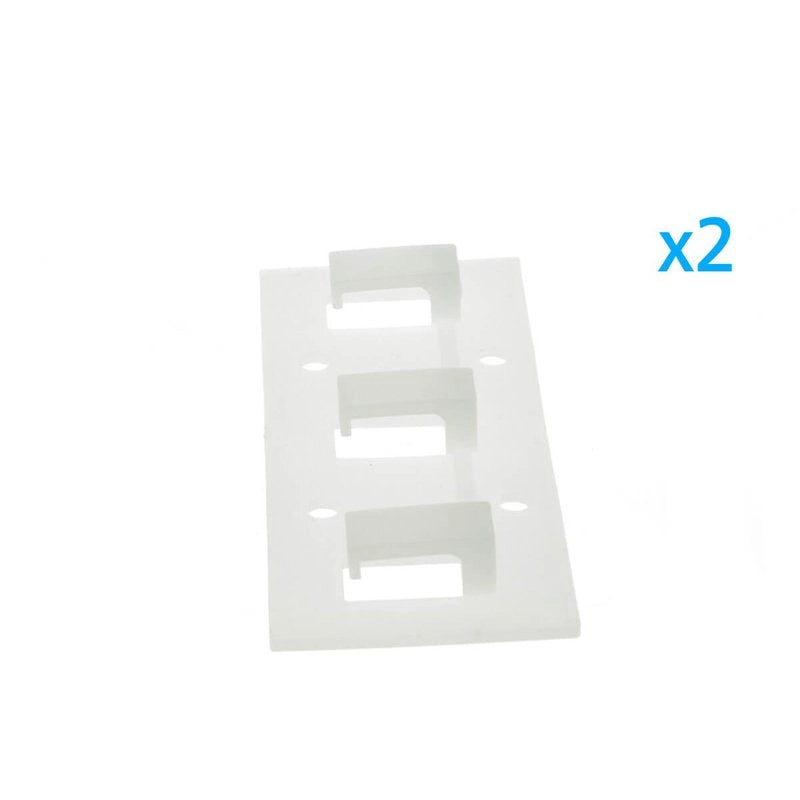 2 PZ Clip Fissaggio Lineare 3 Posizioni Passo 14x7mm per Bobina Striscia LED a Parete