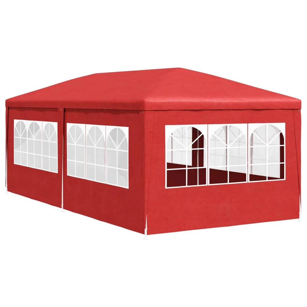 Tenda da festa con pareti Rosso 600 x 300 x 255 cm PE e Acciaio 42032349