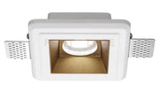 GFA632- FARETTO IN GESSO FINITURA RAME GIALLO DA INCASSO 1 LUCE ATTACCO GU10 12X12CM