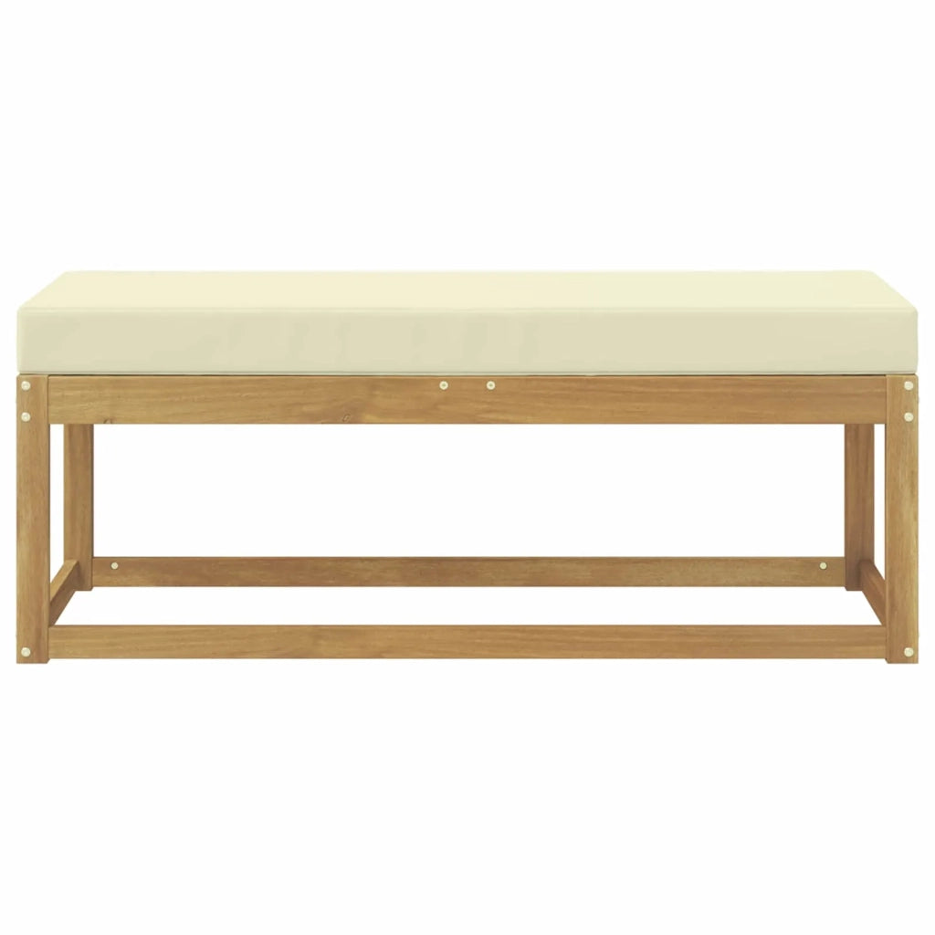 Sedia da giardino-Panca da esterno con cuscino Bianco 592177
