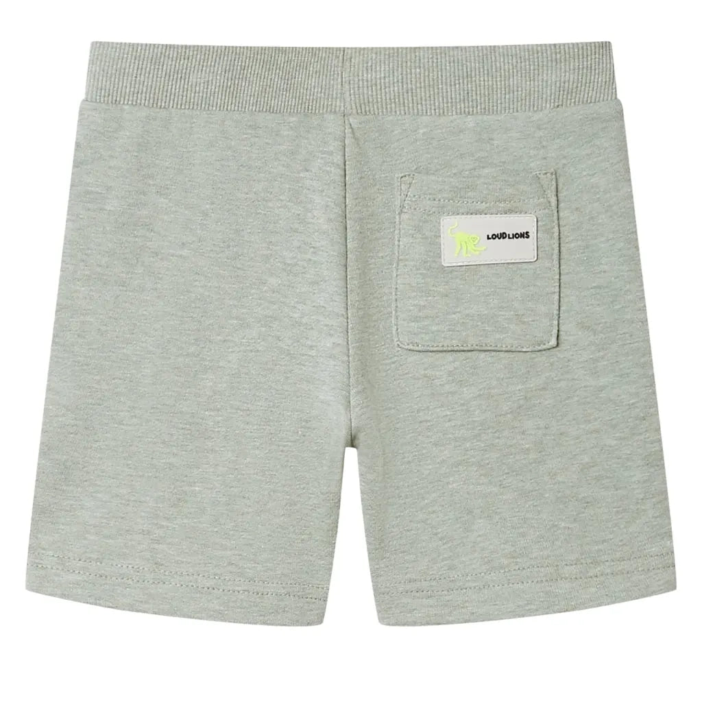 Pantaloncini per Bambini con Coulisse Cachi Chiaro MÃ©lange 140