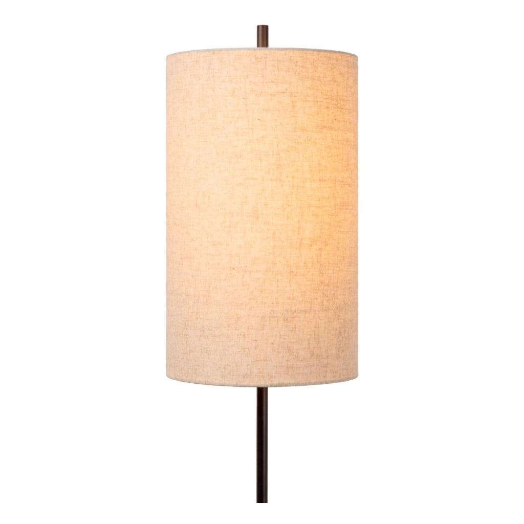 Lampada da terra MAGIC 1xE27 nera crema lino Lucide