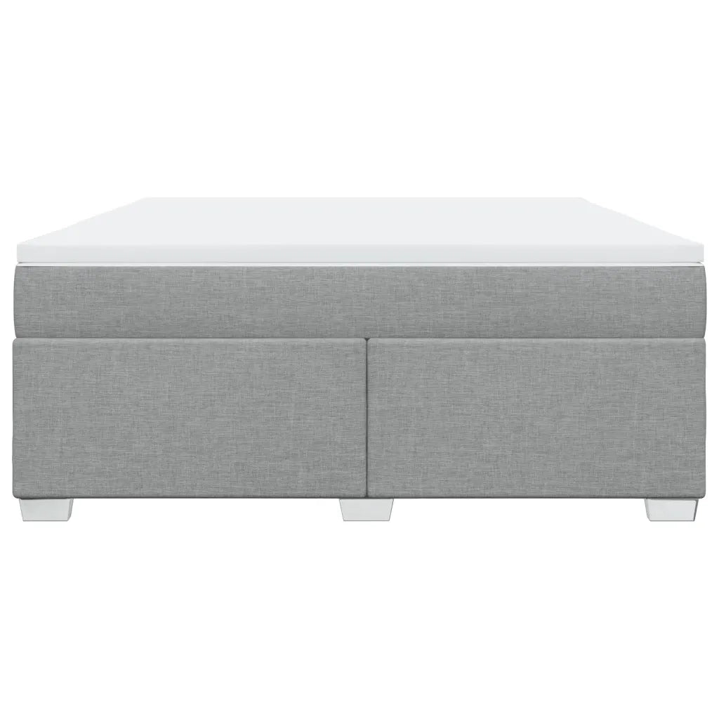 Giroletto a Molle con Materasso Grigio Chiaro180x200 cm Tessuto
