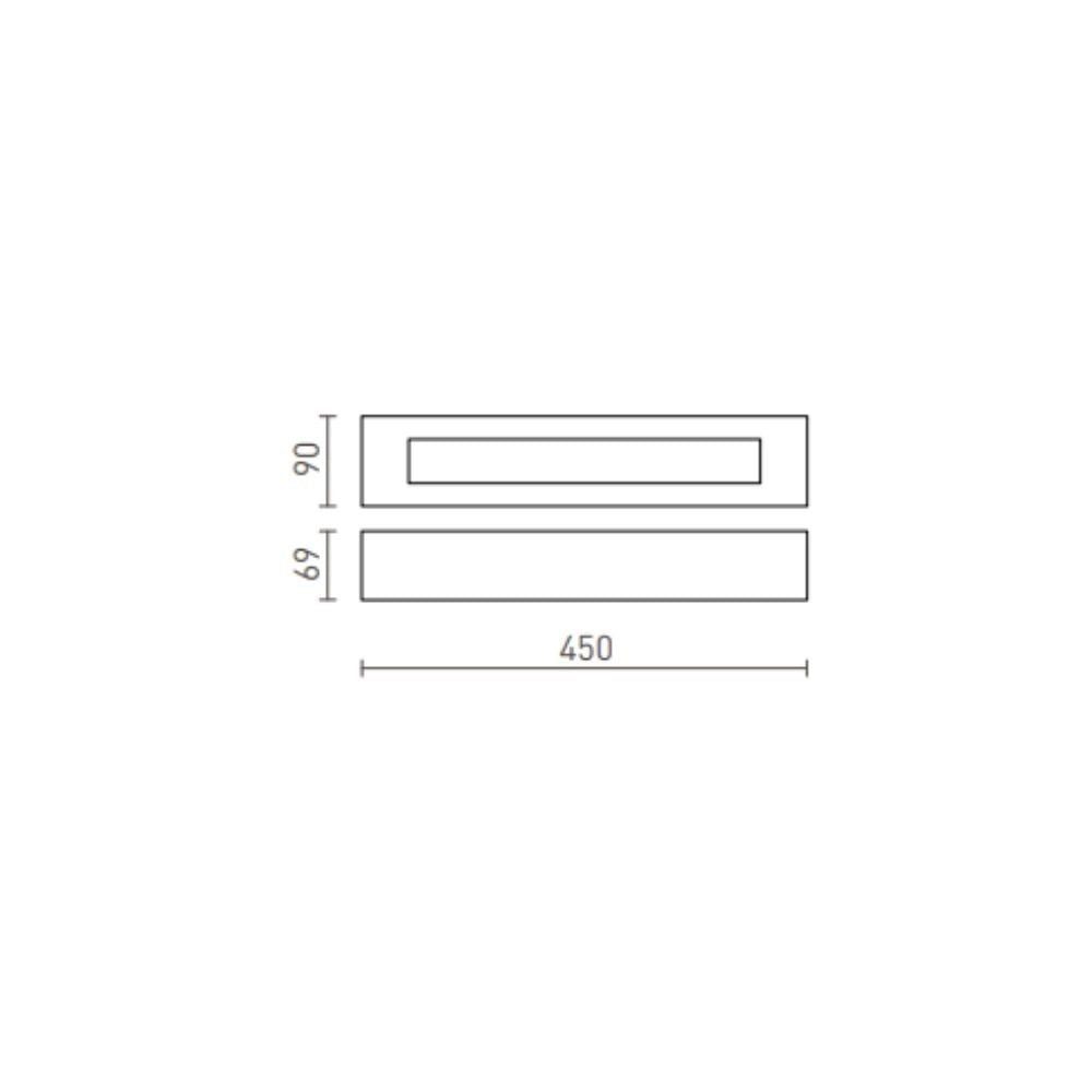 Lampada ROLO 45  da parete  gesso 230V E14 2x11W
