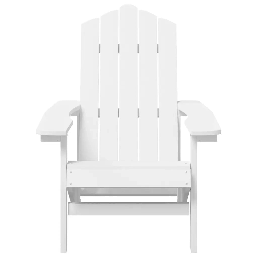 Sedia da Giardino con Tavolo Adirondack in HDPE Bianco 3095700
