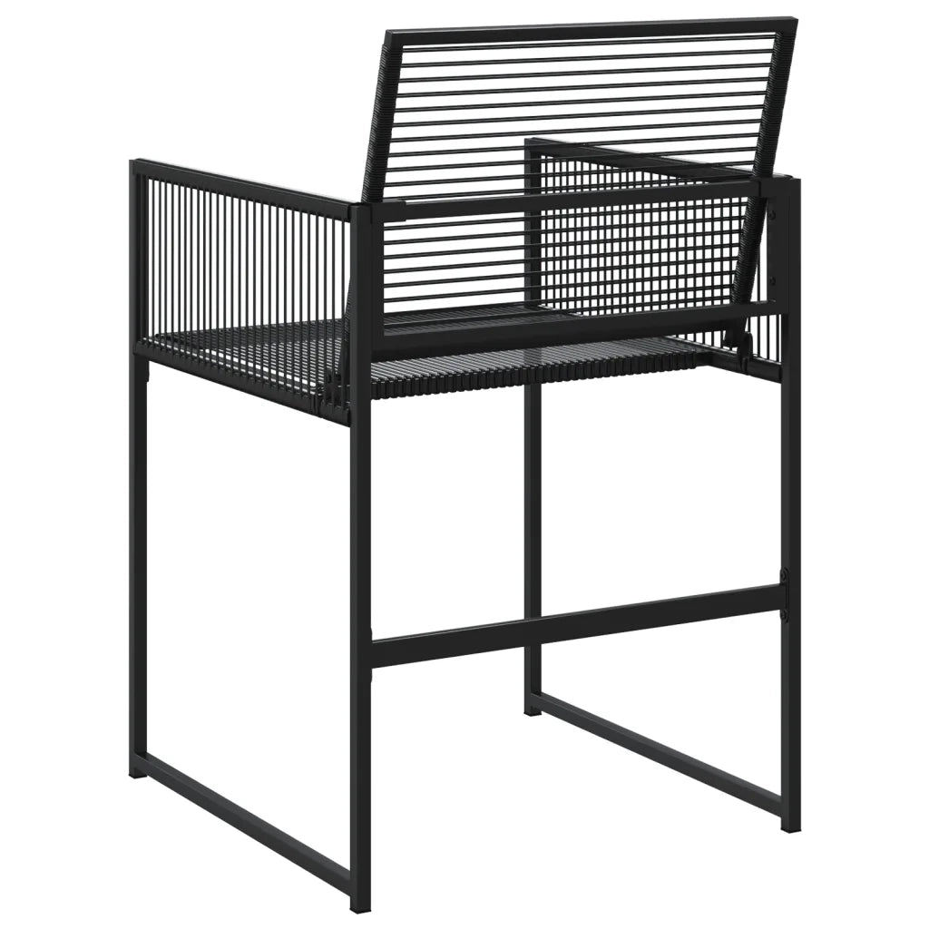 vidaXL Sedie da Giardino 4 pz Nere in Polyrattan