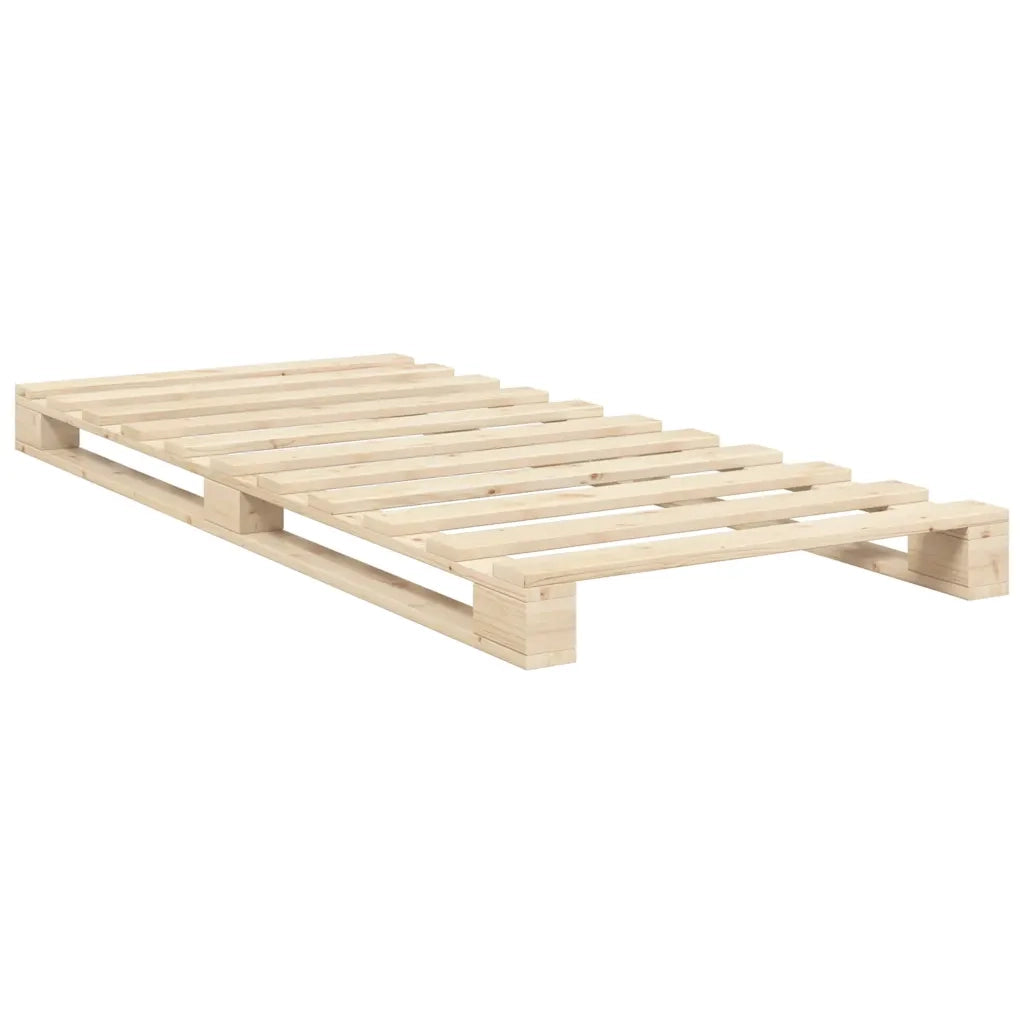 Giroletto con Testiera 90x200 cm in Legno Massello di Pino