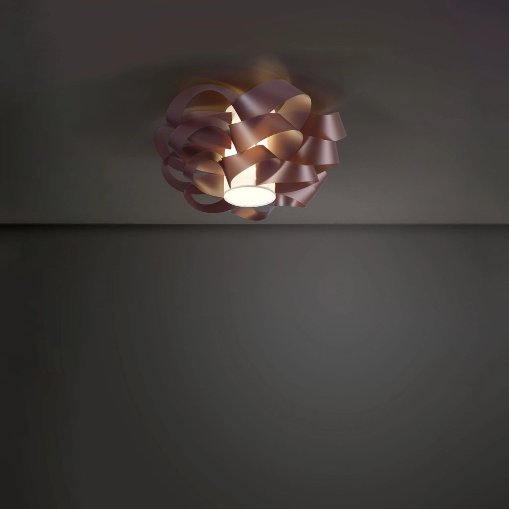 Plafoniera Moderna Cloud Polilux ® Pink Metal 1 Luce E27 D60Cm