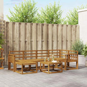 Set di divani da esterno 7 pcs Naturale