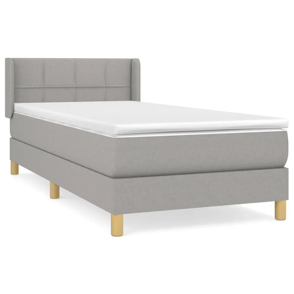 Giroletto a Molle con Materasso Grigio Chiaro 80x200 cm Tessutocod mxl 98383
