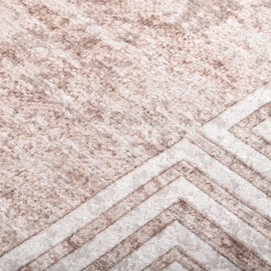 Tappeto Lavabile 160x230 cm Beige Antiscivolo cod mxl 77477