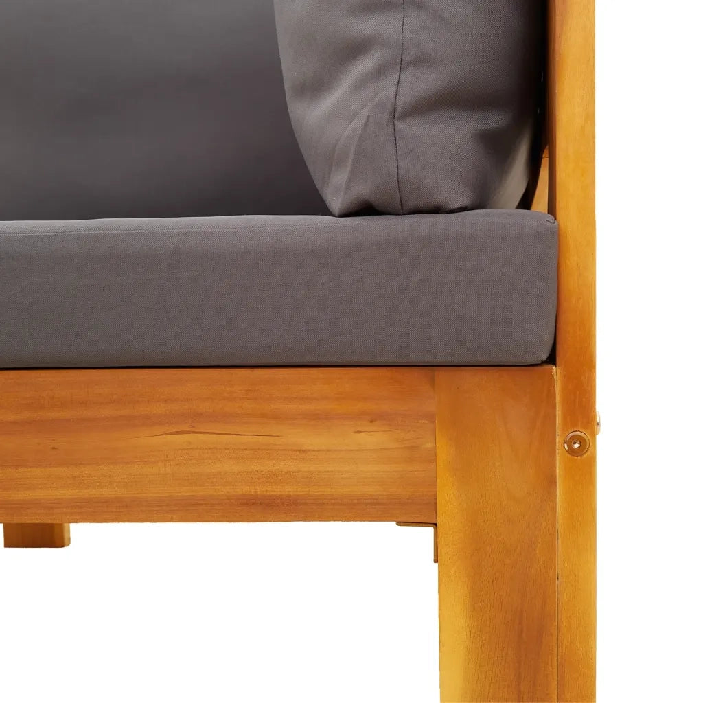 Set Divani da Giardino 4pz con Cuscini Legno Massello di Acacia