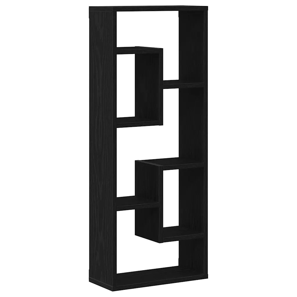 vidaXL Mensola da parete in rovere nero 36x16x90 cm in legno composito