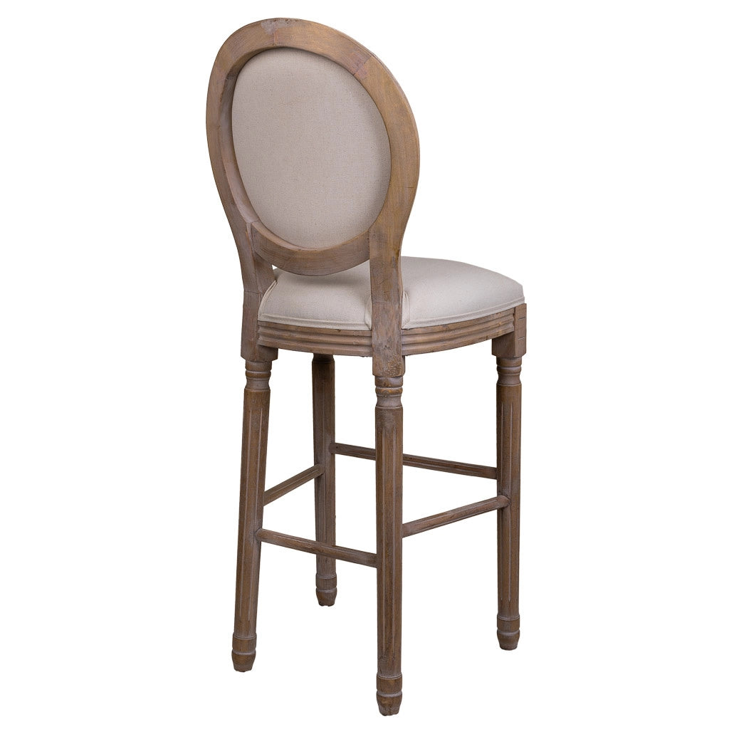 Sgabello in legno panna52x46x116h