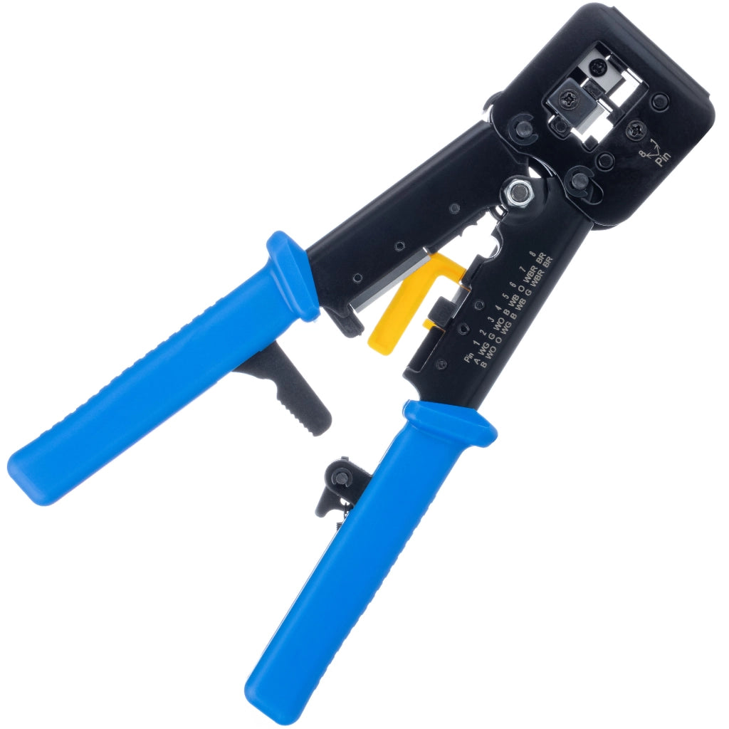 Zaciskatrice Passante per RJ45/RJ12/RJ11 – Rosfix | Design Ergonomico, Materiale ABS, Lunghezza 240 mm
