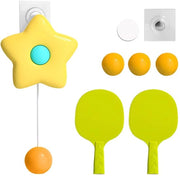 Allenamento al Tavolo da Ping Pong - Montaggio alla Parete - Palle da Ping Pong - Palline di Riserva - Allenamento Creativo - Addestramento Mano-Occhio - Materiale PVC Ecologico - Allenatore di Ping Pong