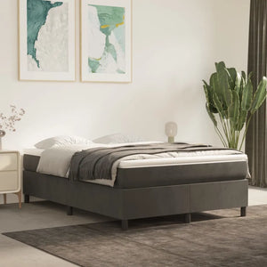 Struttura Letto a Rete a Molle Grigio Scuro 140x190 cm Velluto 3121115