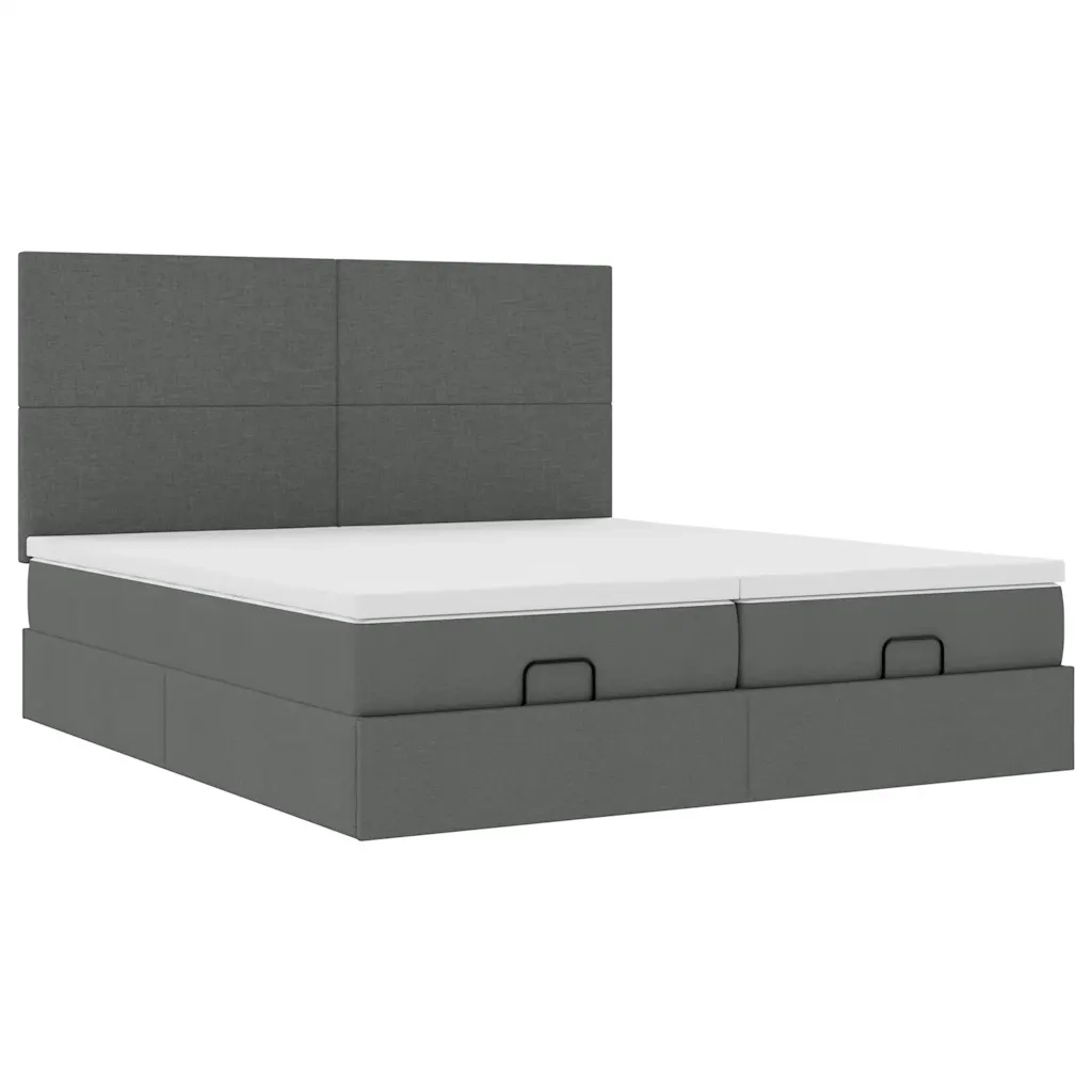 Struttura Letto Pouf con Materassi 180x200 cm in Tessuto 3313672
