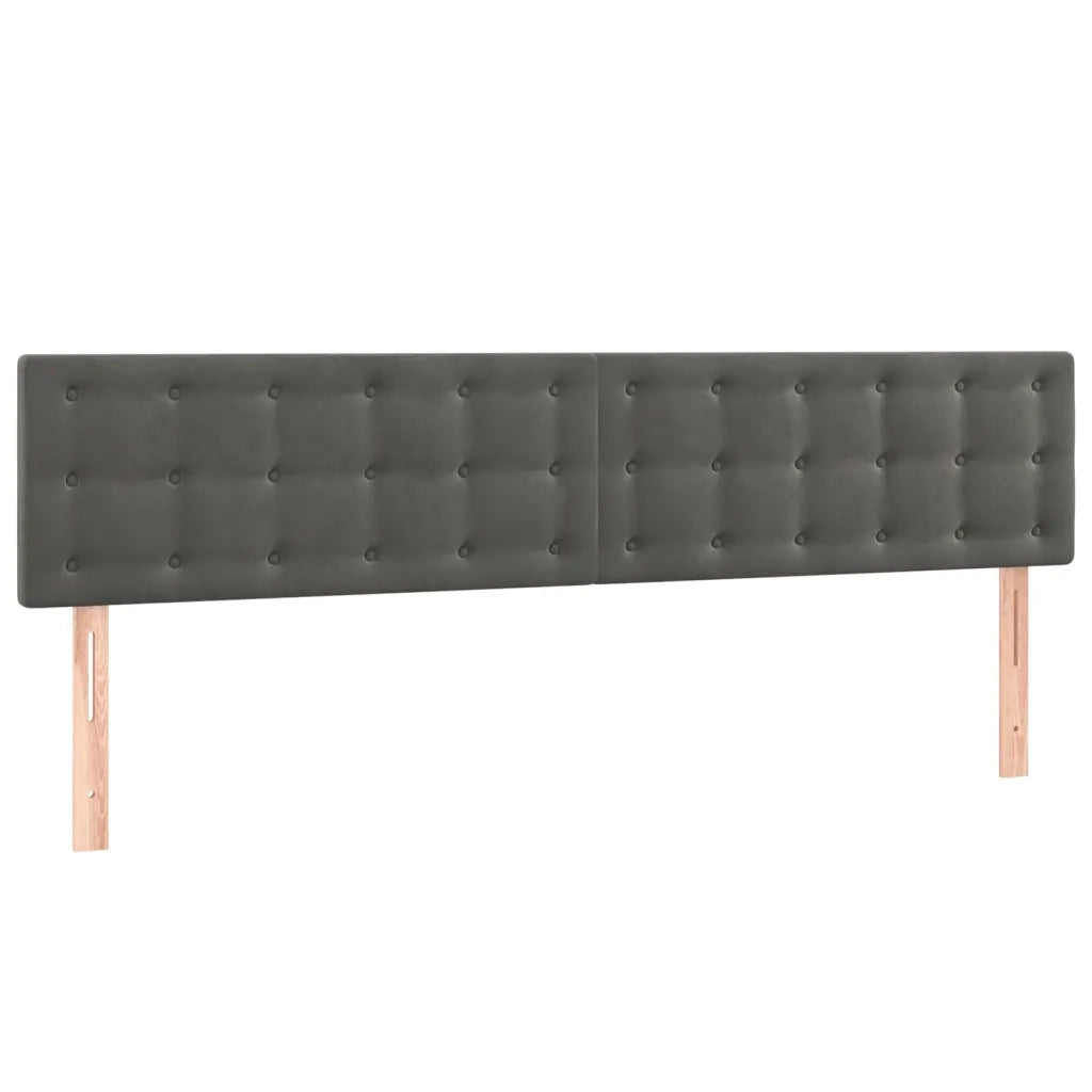 Testiera a LED Grigio Scuro 160x5x78/88 cm in Velluto 3122101