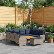 Set di Mobili 7 pz Grigio e Blu Navy Rattan in PE 3422193