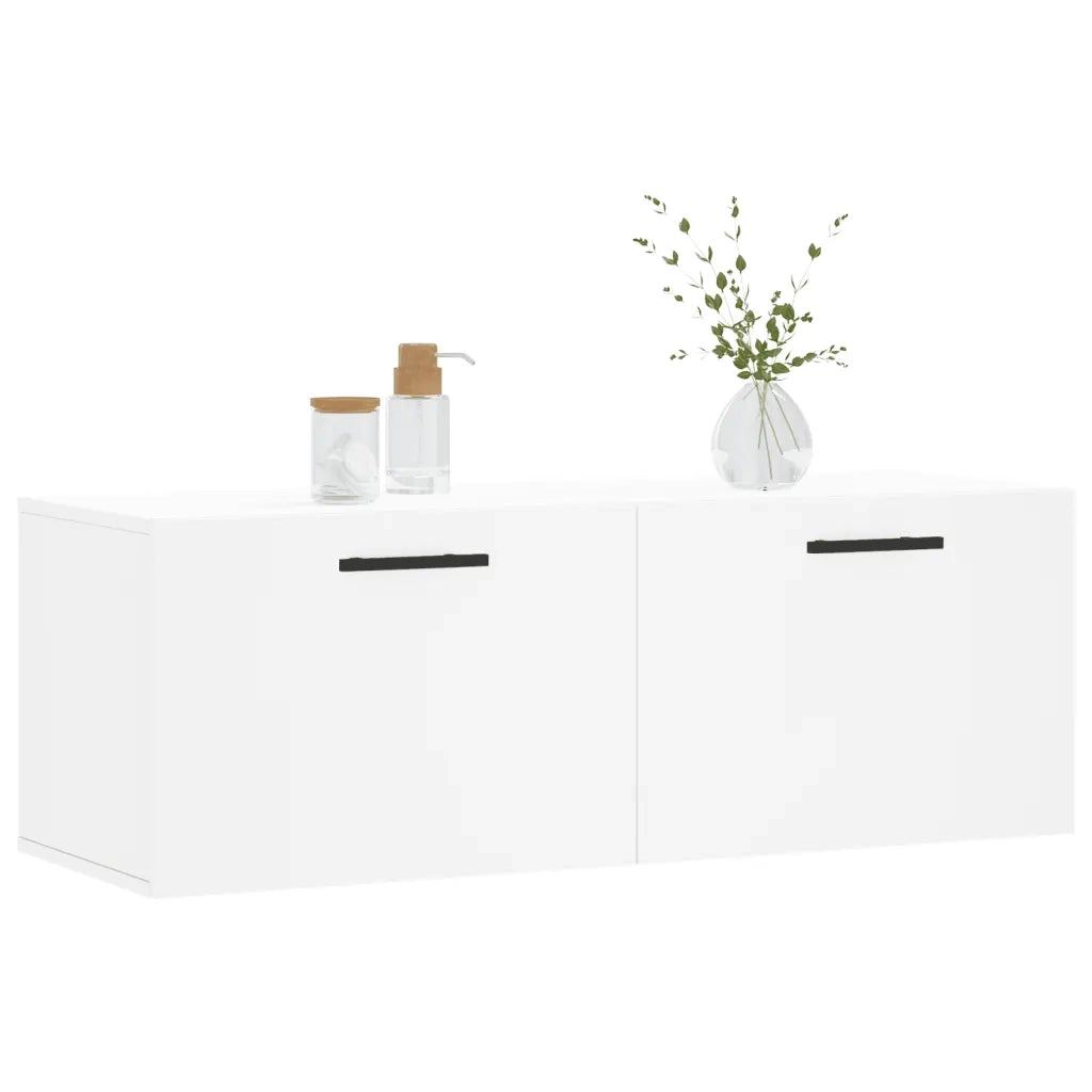Mobile a Parete Bianco 100x36,5x35 cm in Legno Multistrato 830156