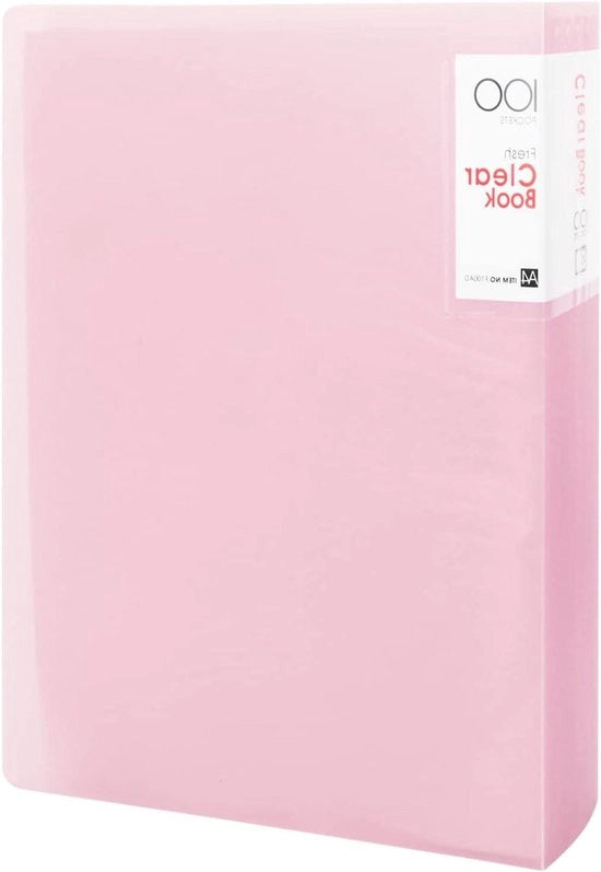Libretto A4 con 100 riquadri per presentazioni e archiviazione - Rosa - Ideale per rapporti, musica da tastiera e cataloghi.